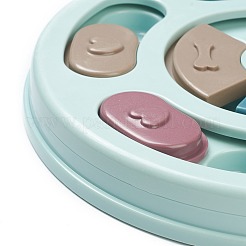 Ppパズルフィーダーおもちゃ  犬用ボウル用品用  フラットラウンド  ミディアムターコイズ  240x30mm  梱包箱：252x248x37mm&nbsp;AJEW-A004-01C