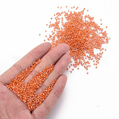 ガラスシリンダービーズ  シードビーズ  不透明色の光沢  丸い穴  サンゴ  1.5~2x1~2mm  穴：0.8mm  約8000個/袋  約1ポンド/バッグ&nbsp;SEED-S047-L-003