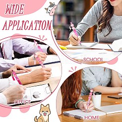 DIY ビーズペン作成キット  ハート&ちょう結び&フラミンゴ合金エナメル&タッセルチャーム付き  abs樹脂ボールペン  天然木&樹脂&ラインストーンヨーロピアンビーズ  ピンク  131個/箱&nbsp;DIY-SZ0009-92