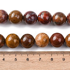 天然アラシャン瑪瑙ビーズ連売り  ラウンド  暗赤色  12~12.5mm  穴：1mm  約31個/連  15インチ&nbsp;G-H343-D05-12mm-B