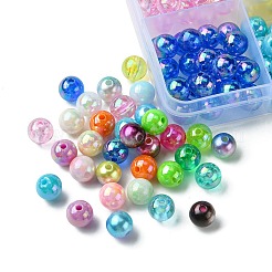 DIY 600Pcs 24 Styles Round Acrylic & Plastic Beads Jewelry Making Findings Kit&nbsp;DIY-FS0005-63