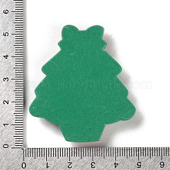 クリスマステーマ不透明樹脂カボション  ジュエリー作りのための  クリスマスツリー  51x46x8mm&nbsp;LS-RESI-F053-A06