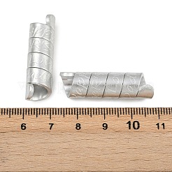 アルミビーズ  コラム  銀  35x10mm  穴：7mm&nbsp;ALUM-P001-02S