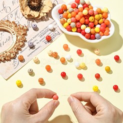 300Pcs Round Food Grade Eco-Friendly Silicone Focal Beads&nbsp;SIL-CJC0004-08A-1