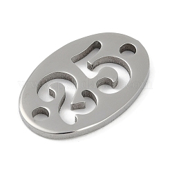 Non-Tarnish 304 Stainless Steel Flat Round Connector Charms&nbsp;STAS-L279-021P