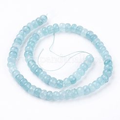 Natural White Jade Bead Strands&nbsp;G-R171-6x8mm-M