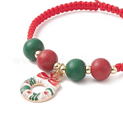 Christmas Themed Alloy Enamel Charm Bracelet&nbsp;BJEW-JB09928