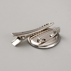 鉄のブローチカボションのセッティング  プラチナ  トレイ：27.5mm  29x44mm&nbsp;IFIN-WH20021-001P