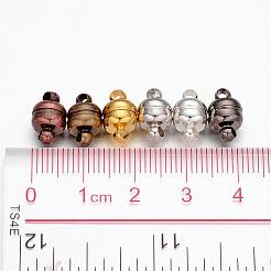 ループ付き真鍮製マグネットクラスプ  オーバル  ミックスカラー  12x7mm  穴：1.5mm&nbsp;KK-H361-M
