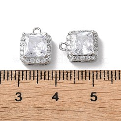 Brass Micro Pave Cubic Zirconia Charms&nbsp;KK-F872-18P