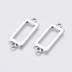 合金リンクコネクター  カドミウムフリー＆鉛フリー  長方形  アンティークシルバー  30x11.5x2mm  穴：2mm&nbsp;LS-PALLOY-A19011-AS-LF