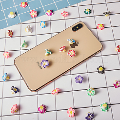 Handmade Polymer Clay 3D Flower Plumeria Beads&nbsp;CLAY-SC0001-02