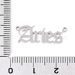 301ステンレススチールペンダント  星座  ステンレス鋼色  牡羊座  9x23x1mm  穴：1.4mm&nbsp;STAS-CJC0004-03P-12
