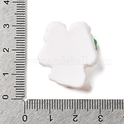 クリスマスシリーズ かわいい不透明樹脂デコデンカボション  兎  27x24.5x9.5mm&nbsp;RESI-B026-02C