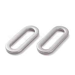 変色しない304ステンレススチール製リンクリング  オーバル  ステンレス鋼色  16x7x1mm  内径：13x3mm&nbsp;STAS-G243-11P