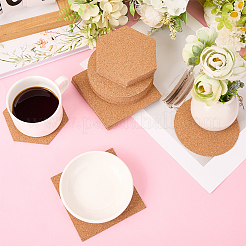 Self-adhesive Cork Coaster&nbsp;LS-AJEW-WH20042-14A