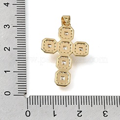 Brass Micro Pave Clear Cubic Zirconia Pendants&nbsp;CU-CBA9883-05A-G