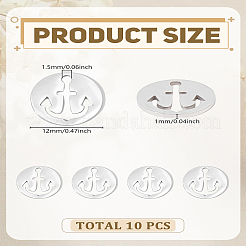 10Pcs 201 Stainless Steel Charms&nbsp;STAS-LP0003-20