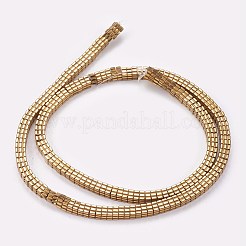 Electroplated Non-magnetic Synthetic Hematite Beads Strands&nbsp;G-P367-D03