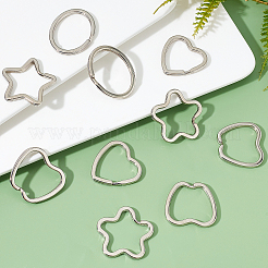 50Pcs 5 Style Iron Keychain Clasps&nbsp;FIND-CA0003-95