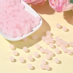 ジェイド風アクリルビーズ  ラウンド  パールピンク  8mm  穴：2mm  約1666個/500g&nbsp;SACR-S188-08mm-09