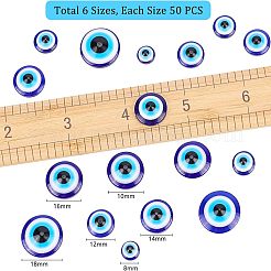Resin Evil Eye Cabochons&nbsp;CRES-NB0001-15