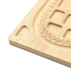 長方形の木製ブレスレットデザインボード  ビーズブレスレットネックレスジュエリー作成用  バリーウッド  19.4x13.9x1cm&nbsp;TOOL-YWC0003-05