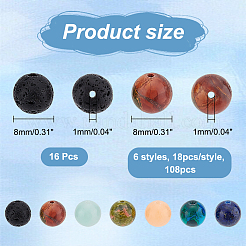 7 Styles Natural Mixed Gemstone Beads Set&nbsp;G-NB0004-39