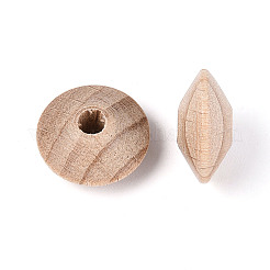 ブナ材ビーズ  ロンデル  パパイヤホイップ  12.5x6mm  穴：3mm&nbsp;WOOD-T033-11B