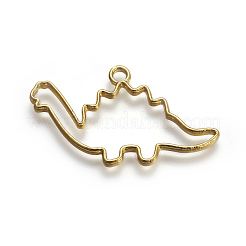 Zinc Alloy Open Back Bezel Pendants&nbsp;PALLOY-WH0039-01G-B