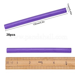 シーリングワックススティック  レトロなビンテージワックスシーリングスタンプ用  青紫色  135x11mm&nbsp;DIY-WH0003-G16