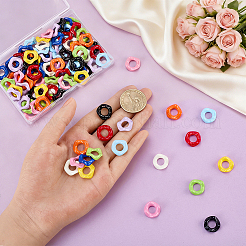 100Pcs 10 Colors Opaque Acrylic European Beads&nbsp;OACR-PH0004-80B