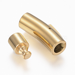 304ステンレススチール製バヨネット留め具  チューブ  ゴールドカラー  30x8x9mm  穴：5~6mm&nbsp;STAS-F131-29G