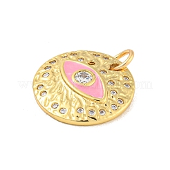 Rack Plating Brass Micro Pave Cubic Zirconia Pendants&nbsp;KK-P277-26G-04