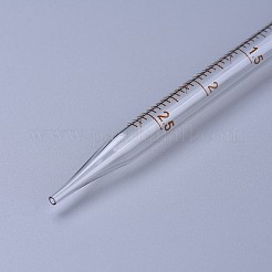 使い捨ての目盛り付きガラストランスファーピペット  プラスチック付き  エッセンシャルオイルピペットスポイト  透明  190x8mm  容量：3ミリリットル&nbsp;MRMJ-WH0040-01-3ml