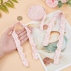 女性用ウェディングドレスジッパー交換用1セット  調節可能なフィット サテン コルセット バック キット  レースアップ フォーマルウエディングドレス  パールピンク  ループリボン：490x24~26x2mm  リボン：3500x15x1mm&nbsp;DIY-BC0009-93E
