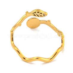Ion Plating(IP) 304 Stainless Steel Cuff Finger Ring Components&nbsp;X-STAS-P365-28G