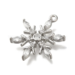 Rack Plating Brass Micro Pave Cubic Zirconia Pendants&nbsp;KK-M014-10B-P