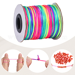 1 Roll Segment Dyed Nylon Satin Rattail Cords&nbsp;NWIR-PA0001-03