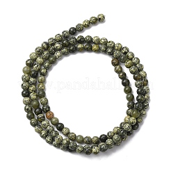 Natural Serpentine/Green Lace Stone Beads Strands&nbsp;G-Z116-A16-3mm
