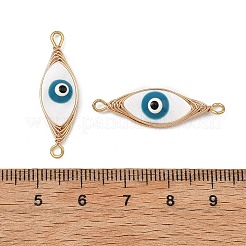 Natural Freshwater Shell Copper Herringbone Wire-Wrapped Horse Eye Connector Charms&nbsp;PALLOY-JF05793