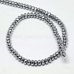 Electroplate Non-magnetic Synthetic Hematite Beads Strands&nbsp;G-J161-6x4mm-02