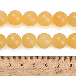 天然の黄色の方解石ビーズ連売り  スムーズなラウンド  グレードA  きいろ  12.5mm  穴：1.6mm  約31個/連  14.96~15.16''（38~38.5センチメートル）&nbsp;GG-CBAA3AB-02-12mm