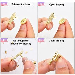 12Pcs 3 Colors Alloy Shield Crown Brooch Pin&nbsp;JEWB-CA0001-17