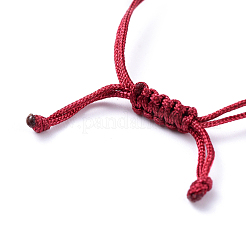 DIYブレスレット作り用編み込みナイロンコード  ミックスカラー  145~155x5x2mm  穴：2~4mm&nbsp;AJEW-M001-M