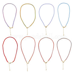 8Pcs 8 Colors 3.5MM Round Nylon Cotton Cord Necklace Making&nbsp;NJEW-TA0001-26G