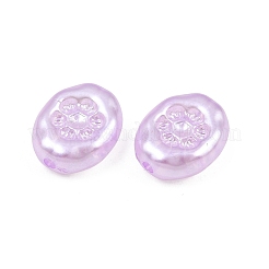 パール調アクリルビーズ  花とオーバル  パープル  14.5x11.5x5.5mm  穴：1.6mm  約961個/500g&nbsp;AC-CBAAA05-13A