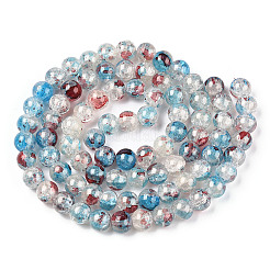 Baking Paint Crackle Glass Bead Strands&nbsp;DGLA-R053-05I