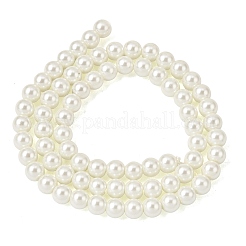 Eco-Friendly Dyed Glass Pearl Beads Strands&nbsp;HY-A008-6mm-RB002