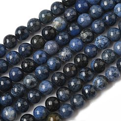 Natural Grade AA Dumortierite Quartz Round Bead Strands&nbsp;G-P075-43-6mm